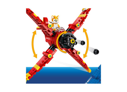 LEGO Sonic the Hedgehog Tails' Tornado-1 red and yellow biplane with movable wings and Tails minifigure