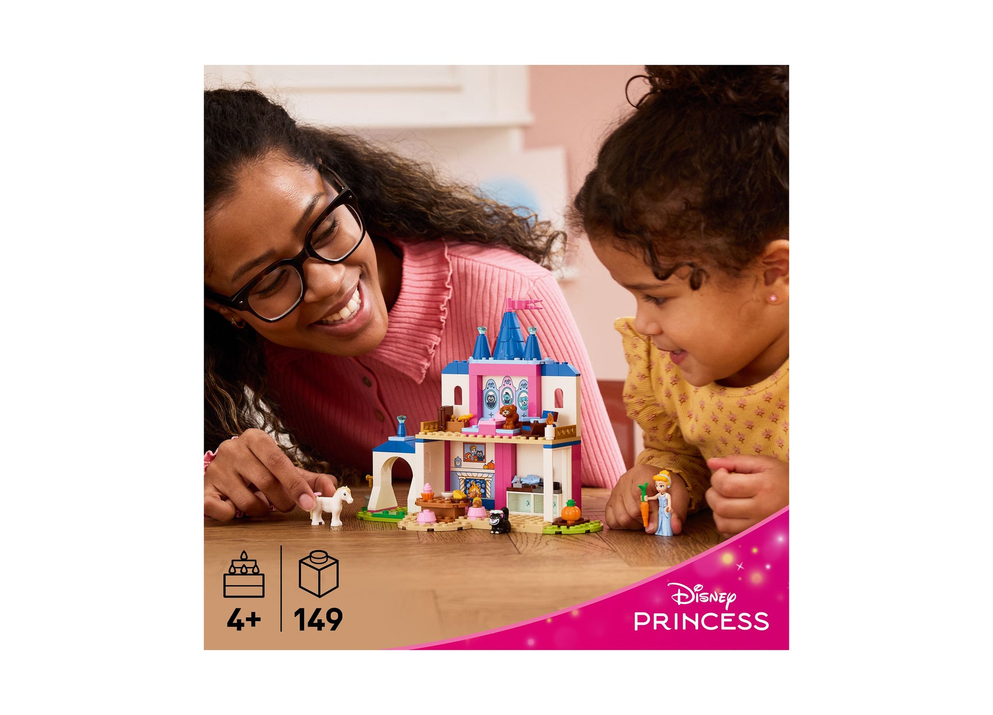 LEGO Disney Princess Cinderella Castle 43283 building set with 149 pieces for ages 4+