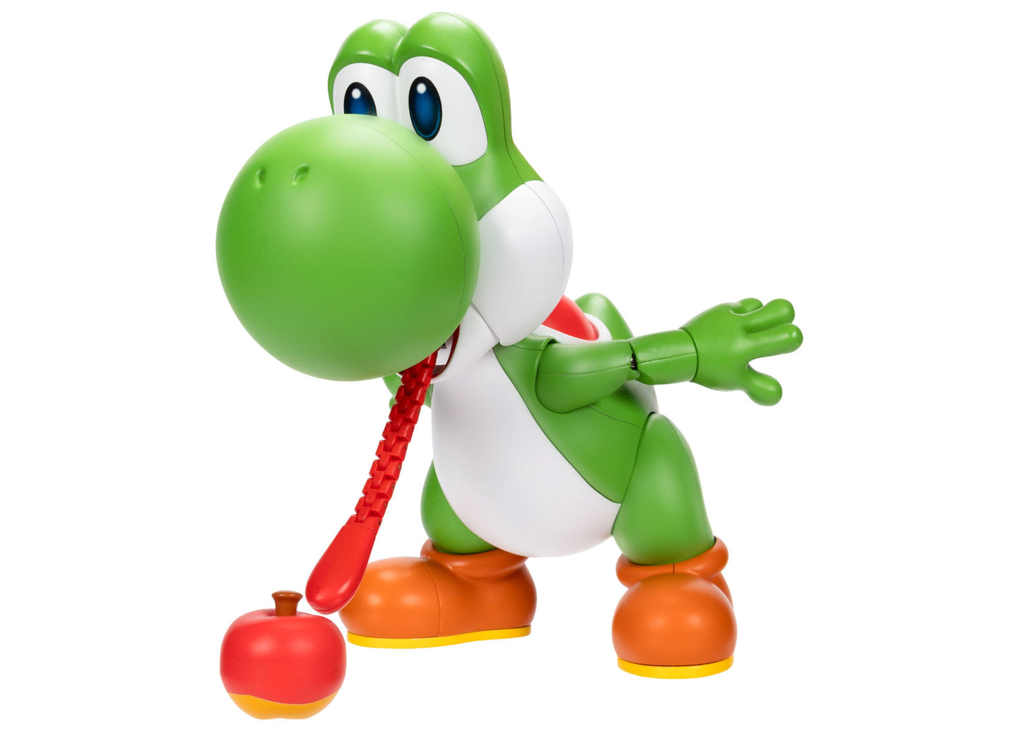Super Mario Yoshi 9.5 inch green action figure with white belly and orange shoes