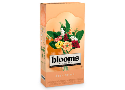 Play-Doh Blooms Rosy Petite Bouquet Flower-Making Kit box featuring colorful molded flowers in red, pink, yellow, whi...