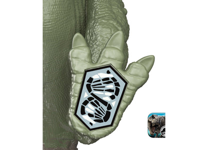 Jurassic World Ekrixinatorsaurus Capture Claw playset with green dinosaur figure holding capture claw device