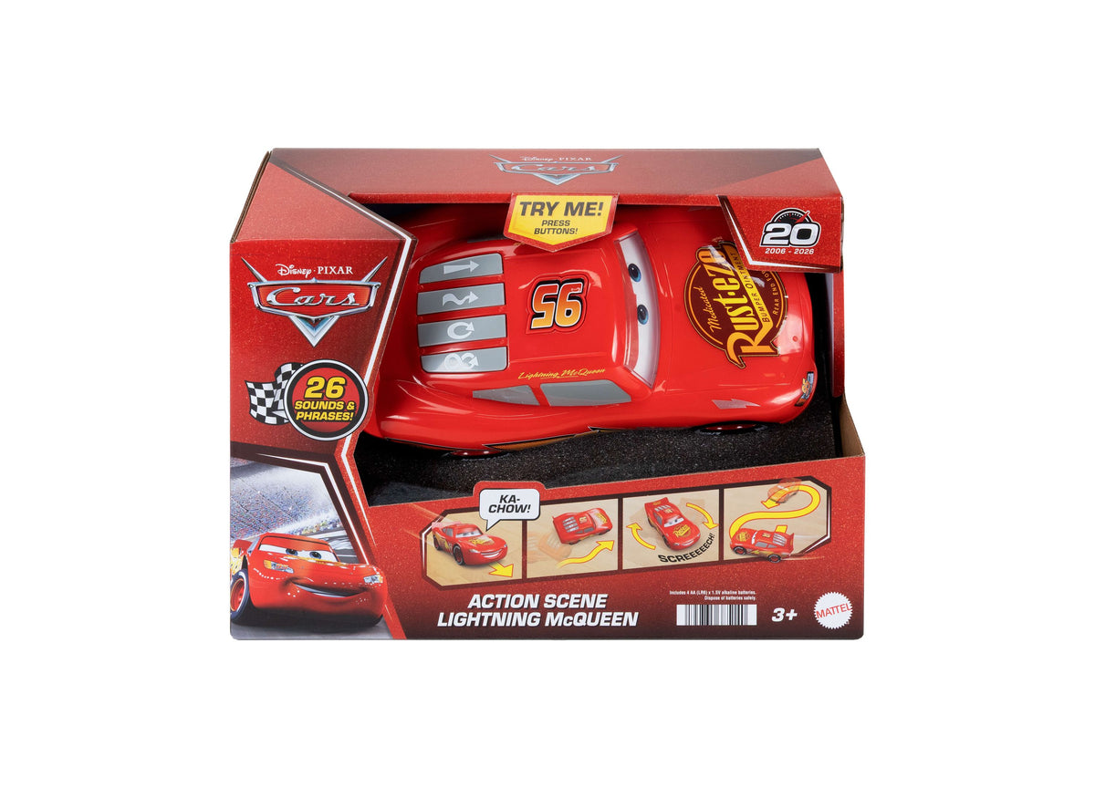 Disney Pixar Cars Lightning McQueen red battery-powered toy car with sound effects in packaging