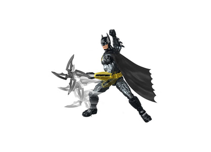 DC Comics Batman 12" Action Figure with black cape, yellow belt, and spiked weapon accessory