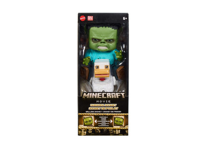 Minecraft Chicken Jockey action figure set with baby zombie character and swappable faces