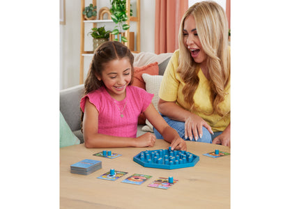 Mattel Deep Sea Diamond Dive Family Board Game with blue gem pieces, Treasure Cards, and game board displayed during ...