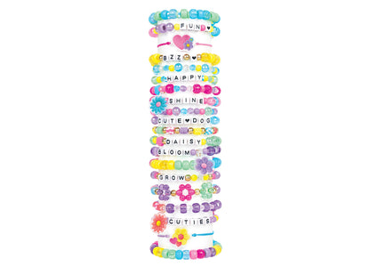 Make It Real Flower Tower Bead Storage with 620+ colorful beads and charms stacked in seven tiers, featuring inspirat...