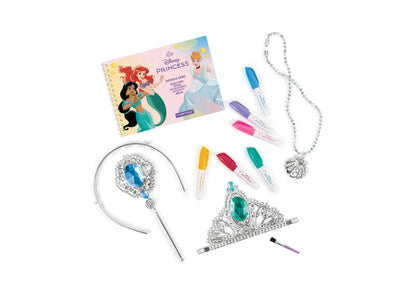 Make It Real Doodle Gems Disney Princess activity set with coloring book, tiara, wand, necklace, and dry-erase marker...