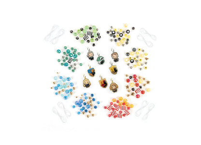 Make It Real Harry Potter Hogwarts Castle Style DIY Bracelet Kit with beads in house colors, character charms, and el...
