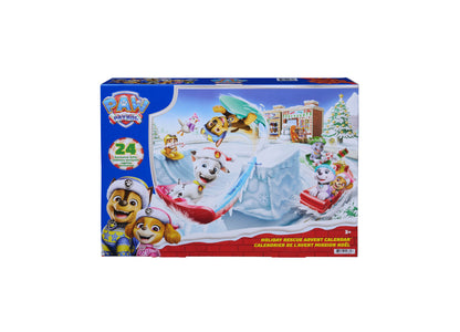 Paw Patrol 24-Day Holiday Advent Calendar Playset with 10 Figures, 7 Vehicles & Accessories, Ages 3+