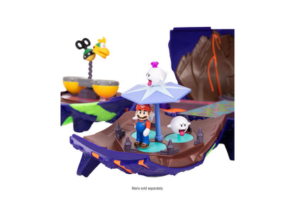 Super Mario Wonder Bowser Jr. Planet playset with glow-in-the-dark features and interactive elements