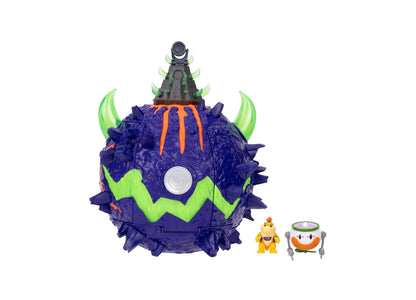 Super Mario Wonder Bowser Jr. Planet glow-in-the-dark interactive playset with purple spiky ball and character figures
