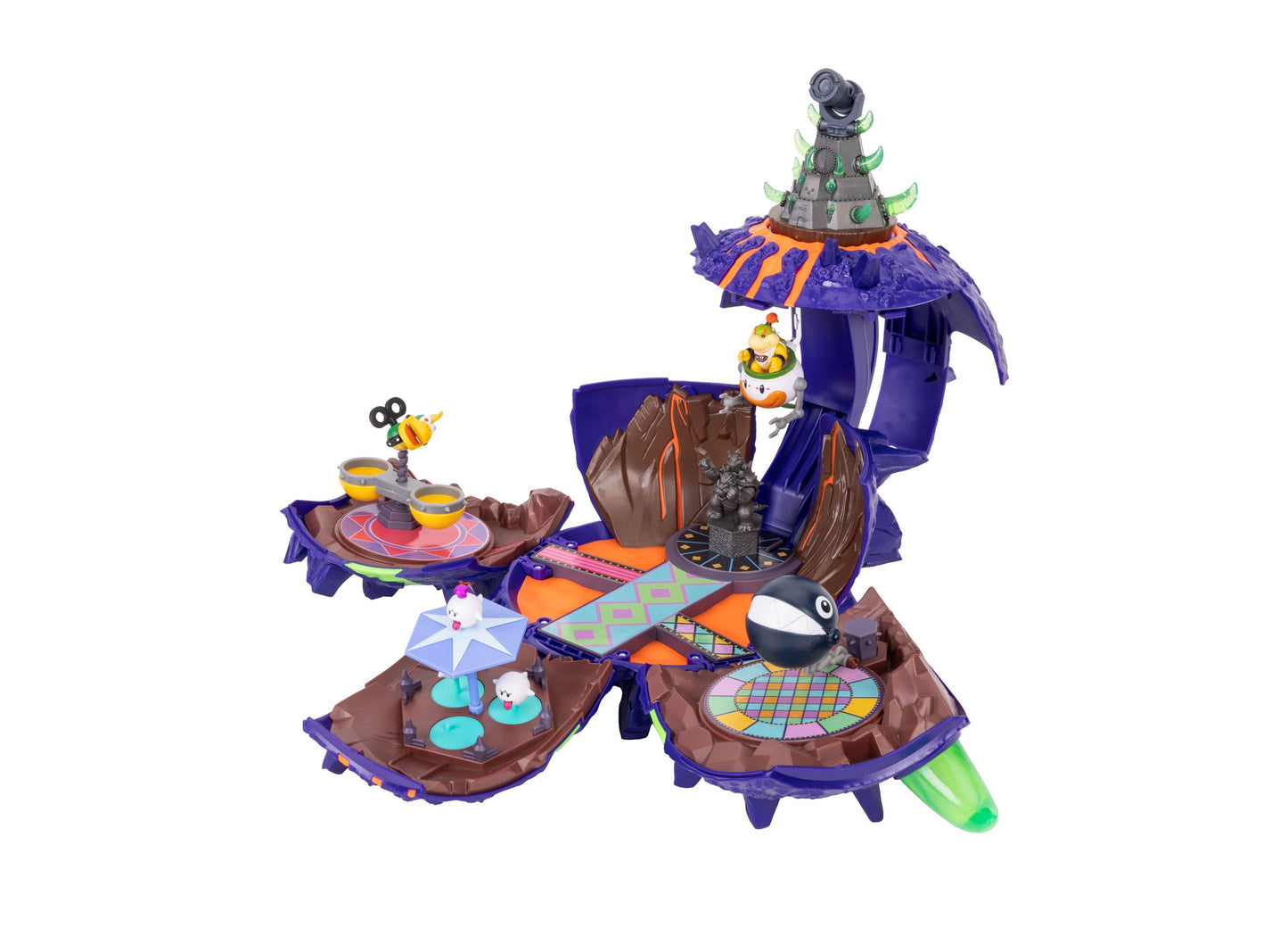 Super Mario Wonder Bowser Jr. Planet glow-in-the-dark interactive playset with purple castle and accessories