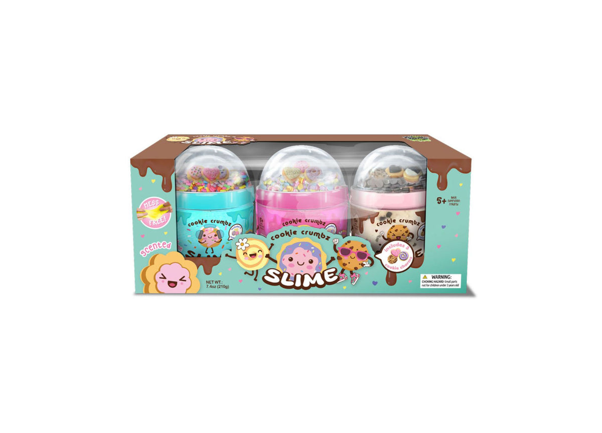 Fantasma Concoction Factory Scented Slime 3-Pack with three colorful containers in turquoise, pink, and cream featuri...