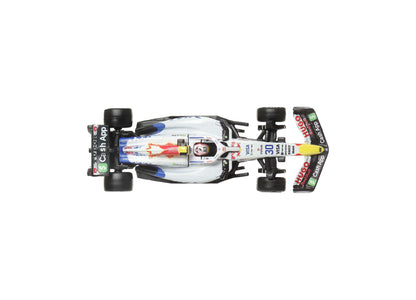 Hot Wheels 1:64 Scale Formula 1 Racing Bulls Die-Cast Race Car 2-Pack top view showing two white and black race cars ...