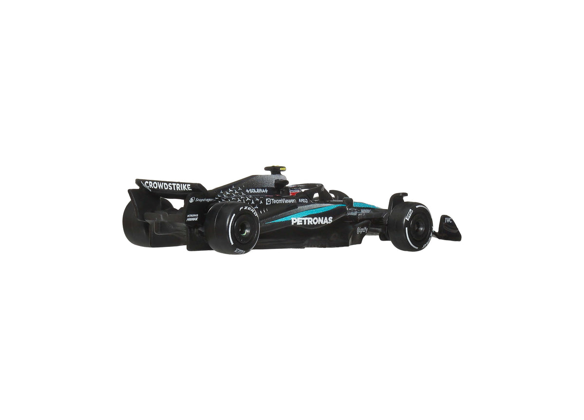 Hot Wheels 1:64 Scale Mercedes-AMG PETRONAS Formula One Premium Die-Cast Race Car, 2-Pack
