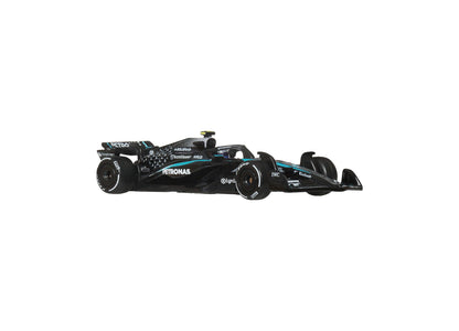 Hot Wheels 1:64 Scale Mercedes-AMG PETRONAS Formula One Premium Die-Cast Race Car, 2-Pack