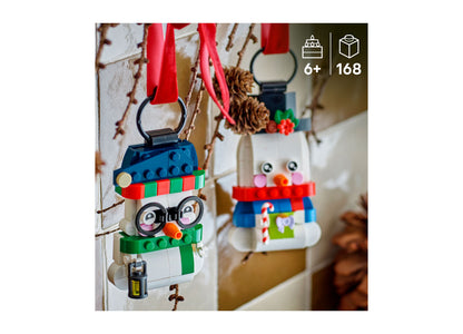 LEGO® Snowman Ornaments 40812 168-Piece Building Set, Ages 6+