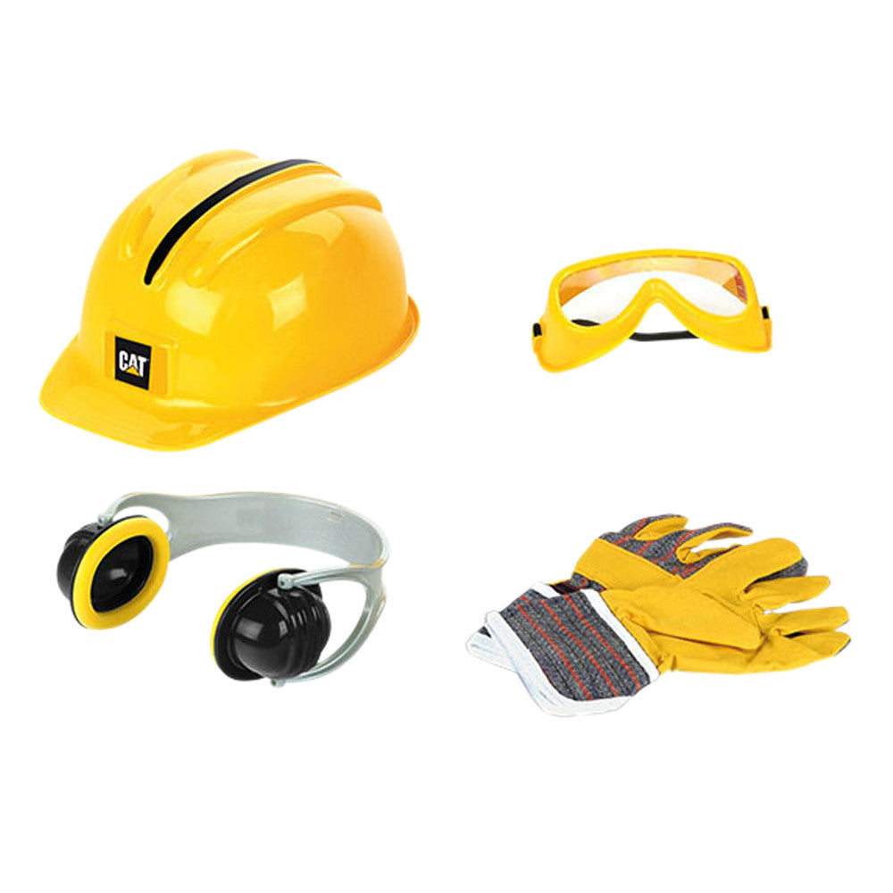 CAT: Construction Worker Vest - Yellow & Black - 5pc Set, Kids Ags 3+