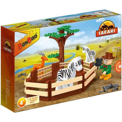 Adventure Play - Safari Animal Pen Set - 112pcs