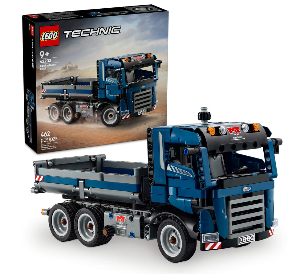 LEGO® Technic™ Tipping Dump Truck Toy, Blue Construction Vehicle Set 42203