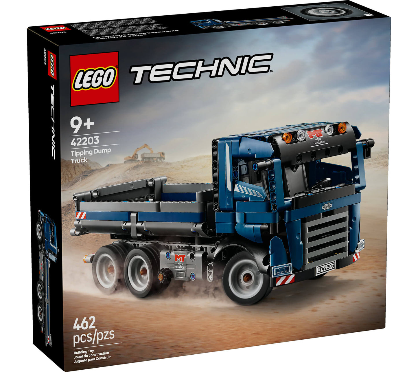 LEGO® Technic™ Tipping Dump Truck Toy, Blue Construction Vehicle Set 42203