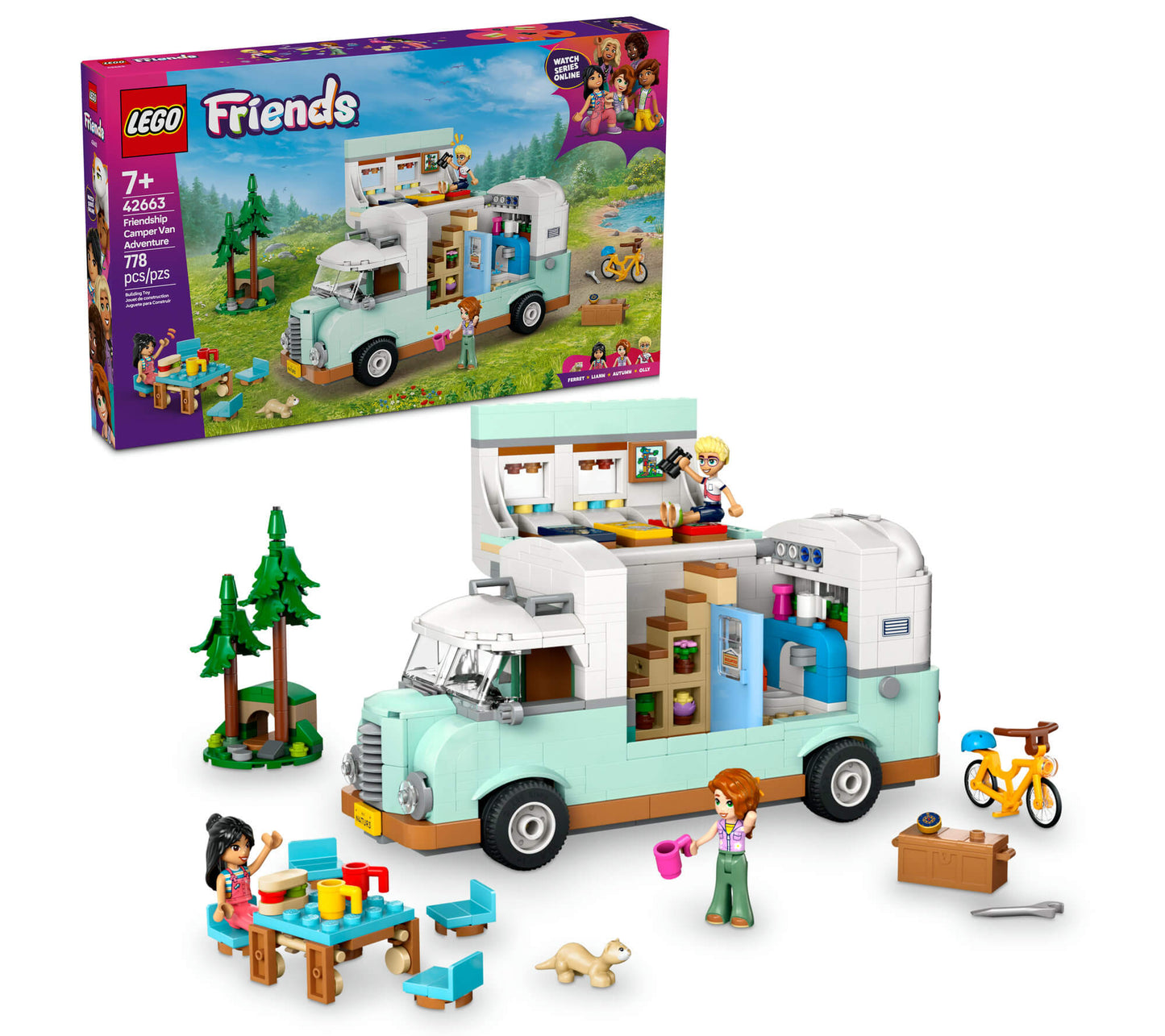 LEGO® Friends Friendship Camper Van Adventure Role-Play Building Set 42663