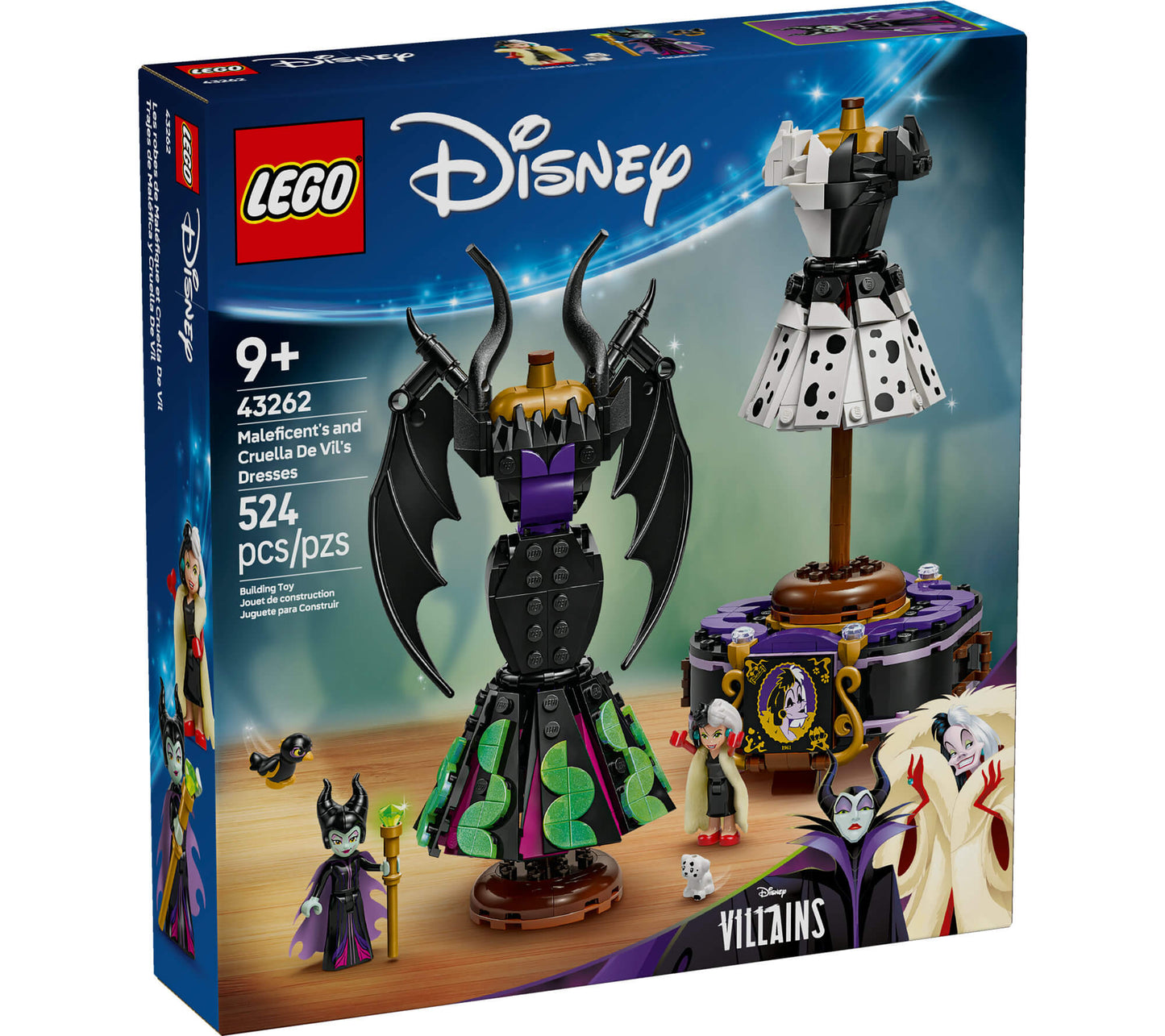 LEGO® ǀ Disney Villains Maleficent’s and Cruella De Vil’s Dresses 43262