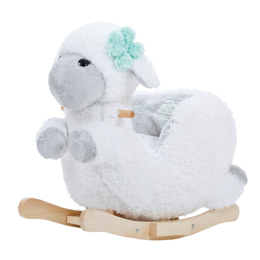 Gerardo's Toys: Little Rockers - Sheep - Wooden Plush Ride-On Rocking Animal Toy