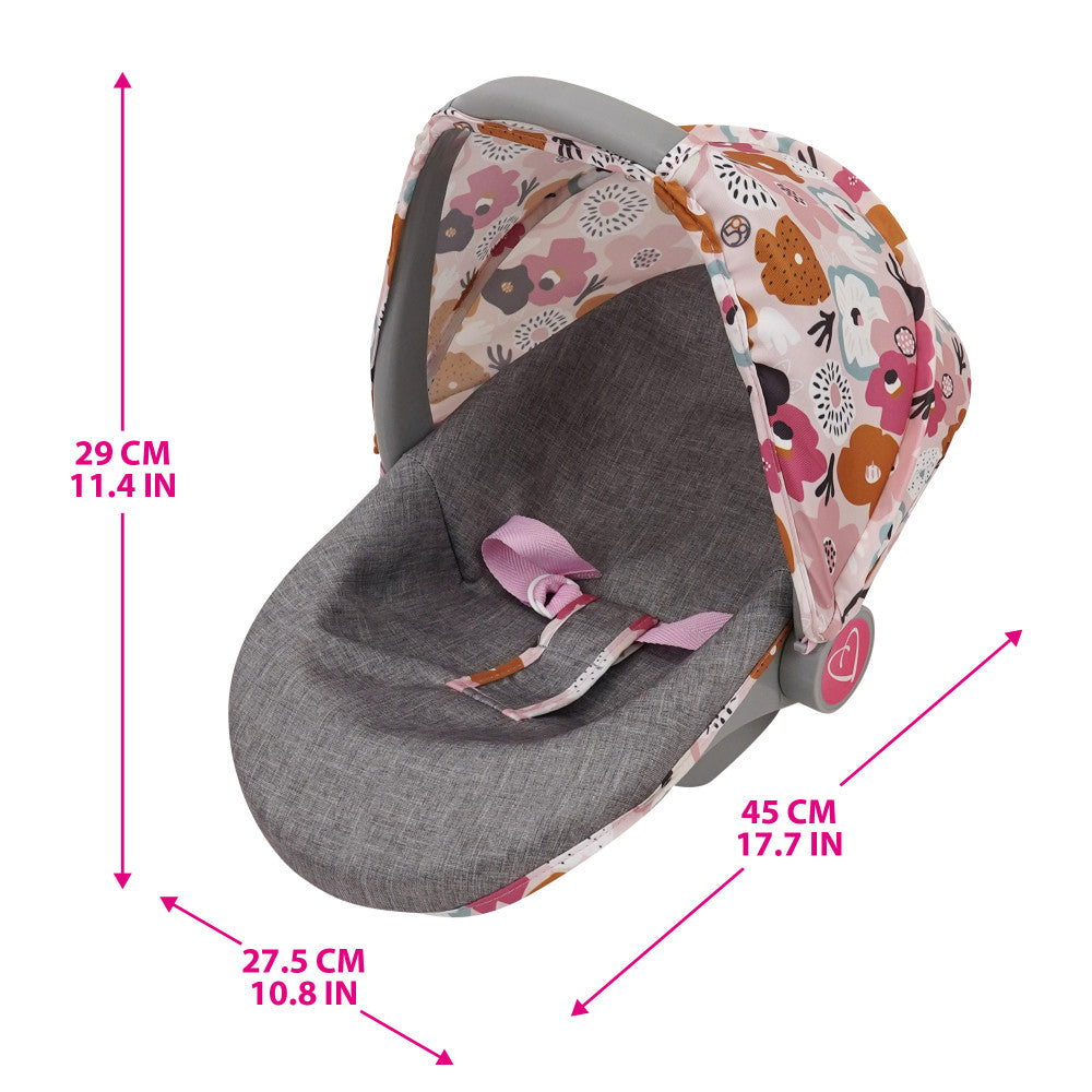 509 Crew: Melange Flora - 3-In-1 Doll Car Seat, Kids 3+