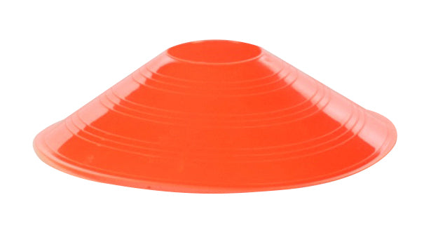 Bright red saucer cone marker, 7 inches, for sports training and agility drills