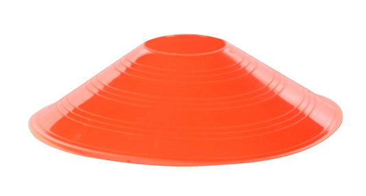 Bright red saucer cone marker, 7 inches, for sports training and agility drills