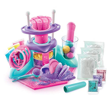 So Sand DIY Sensory Sand Studio Kit with pink and purple sand molds, turquoise base station, tools, and colorful magic sand packets