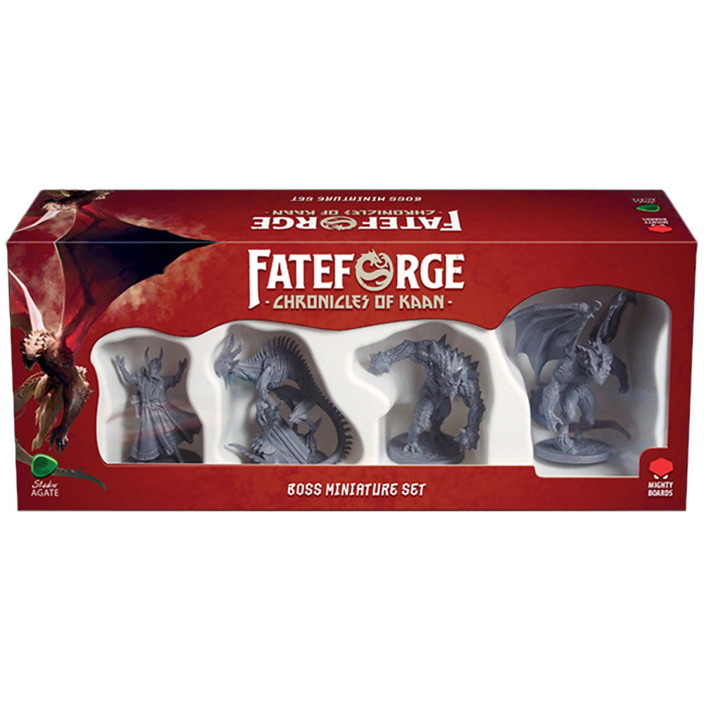 Mighty Boards: Fateforge Chronicles of Kaan: Boss Miniatures Set - 4 Unpainted Figures