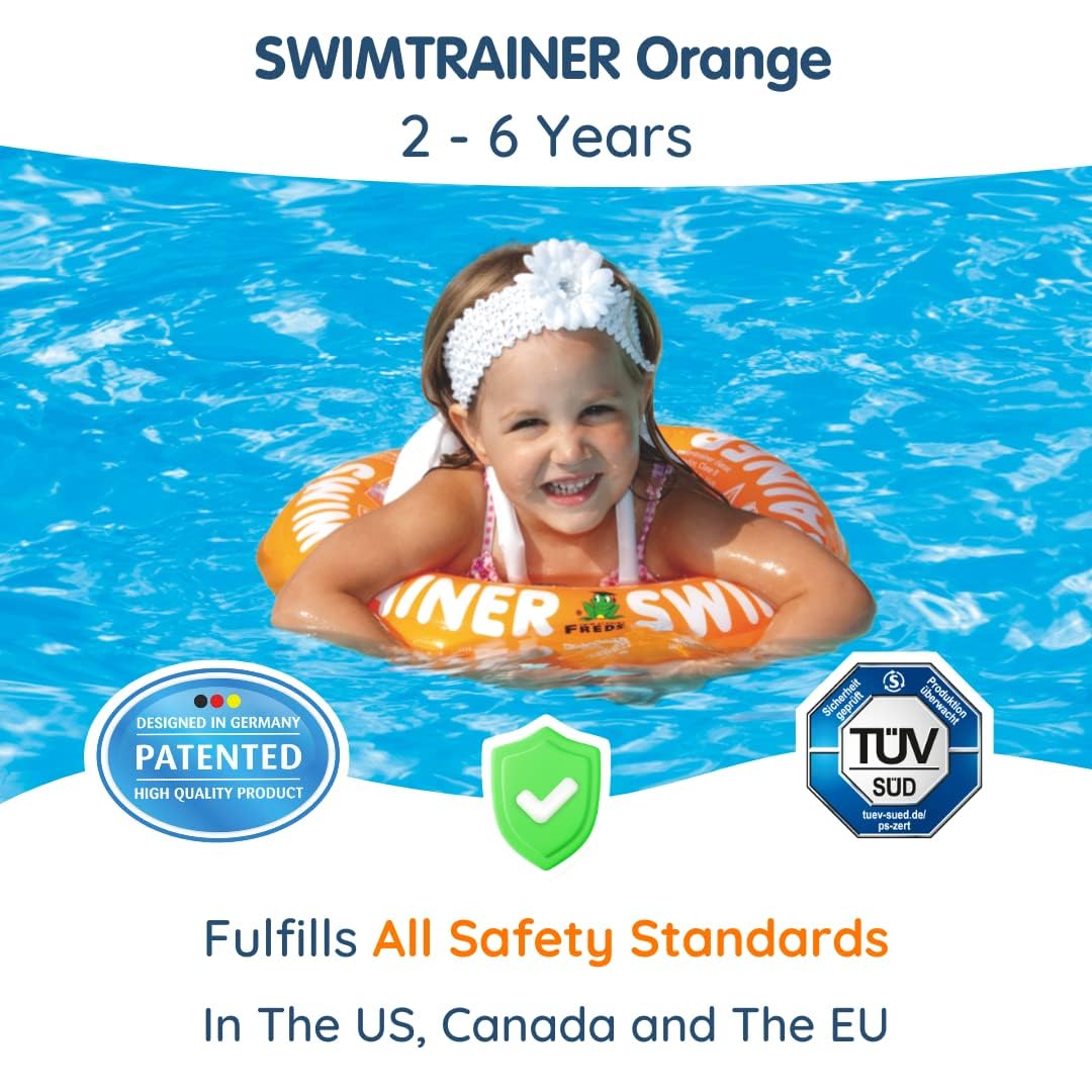 FREDS SWIM ACADEMY SWIMTRAINER Classic Orange - Secure Toddler Pool Float