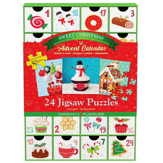 Eurographics: Puzzle Advent Calendar: Sweet Christmas - 24 Daily Unique Individual Jigsaws