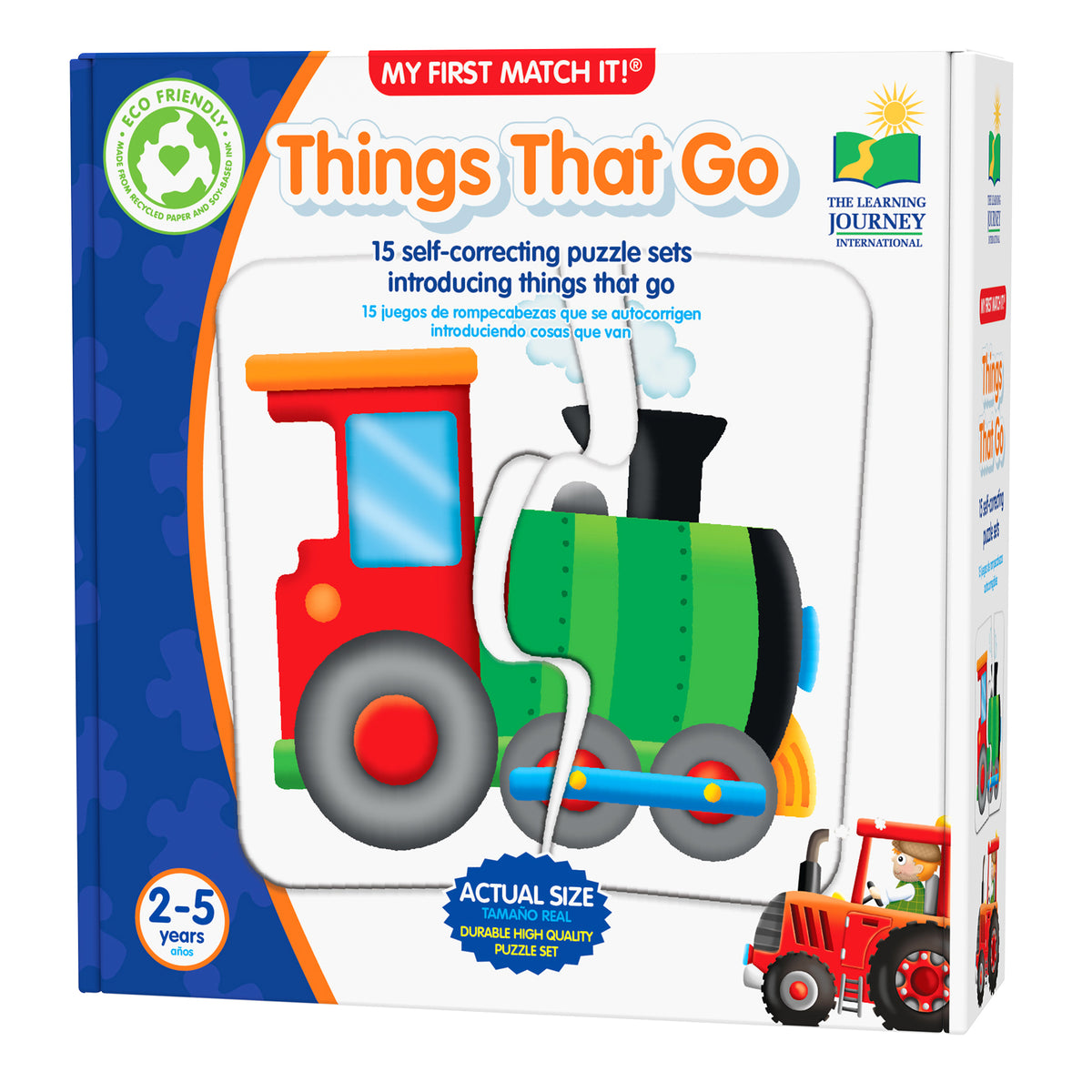 My First Match It Things That Go puzzle set with colorful train and vehicle pieces for ages 2-5