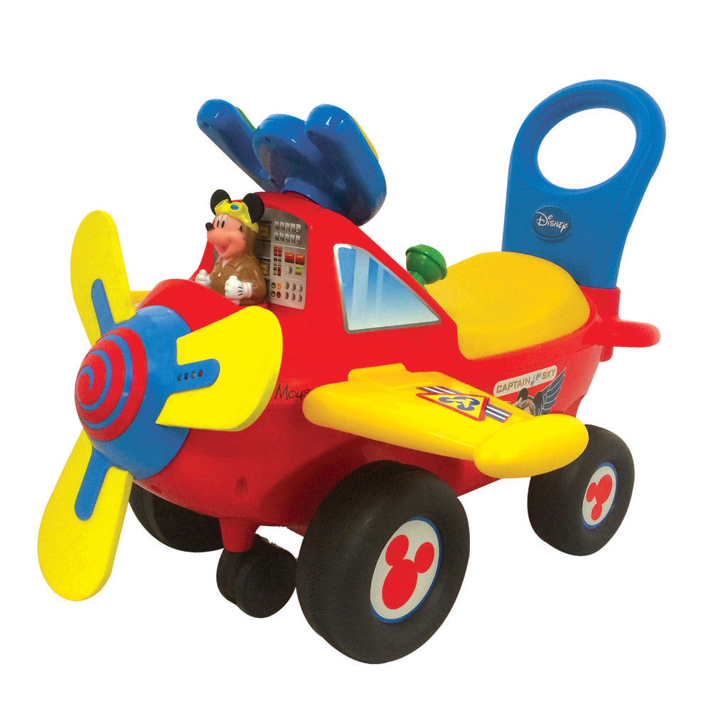 Kiddieland Disney Mickey Mouse Clubhouse Plane red and yellow ride-on toy with lights and sounds