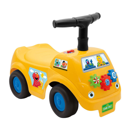 Kiddieland Sesame Street Elmo yellow ride-on toy with lights, sounds, and interactive features