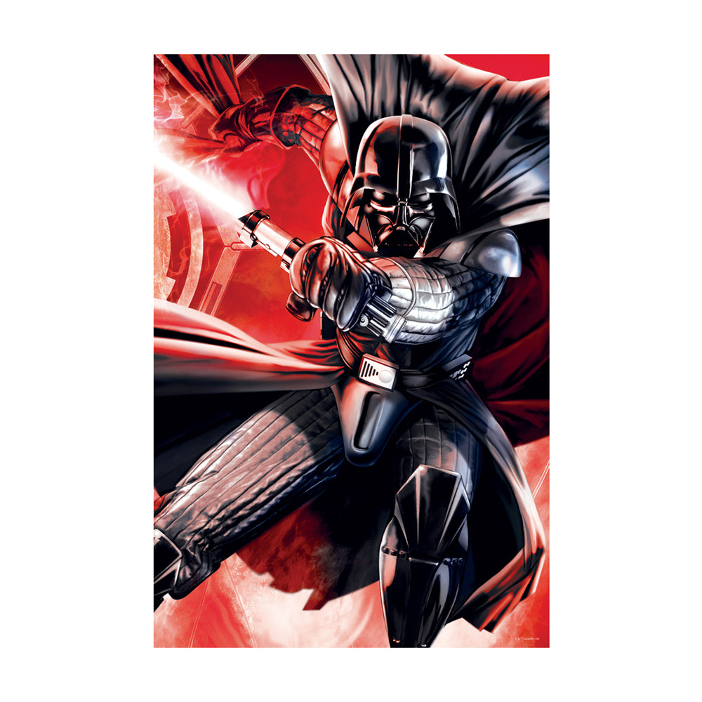 Star Wars Darth Vader 3D lenticular jigsaw puzzle box art featuring Darth Vader in black armor with red lightsaber against red and black background