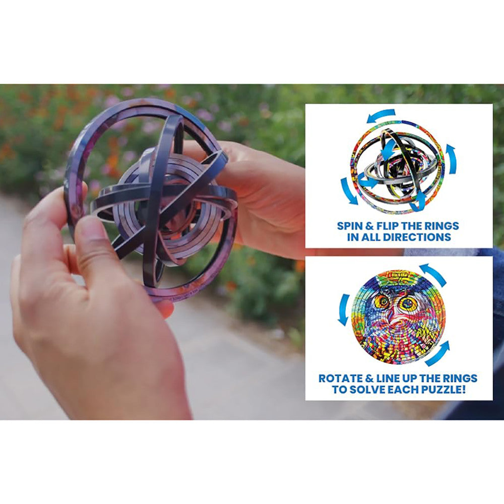 Spin Flip Puzzle: TMNT Turtle Power - 12 Rings - 2-In-1: Double-Sided Puzzle
