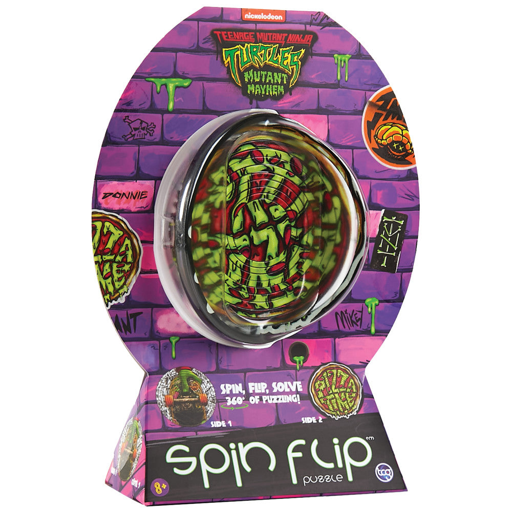 Spin Flip: Puzzle TMNT Pizza Time - 12 Rings - 2-In-1: Double-Sided Puzzle