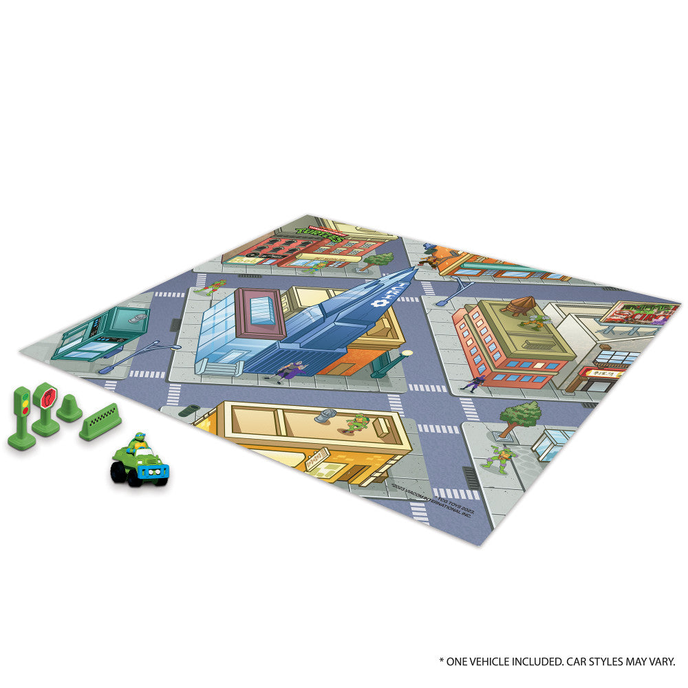 Imaginmat: Deluxe - TMNT - Floor Playmat & Toy Car, 30.5 x 20.5"