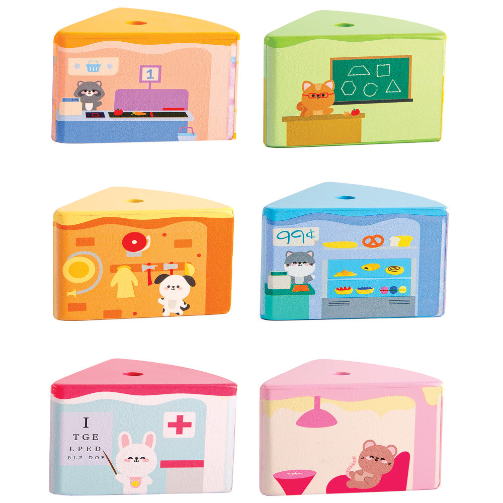 Madera Wood: Cakeville Playset - Activity Scene & Animal Figures, Ages 3+