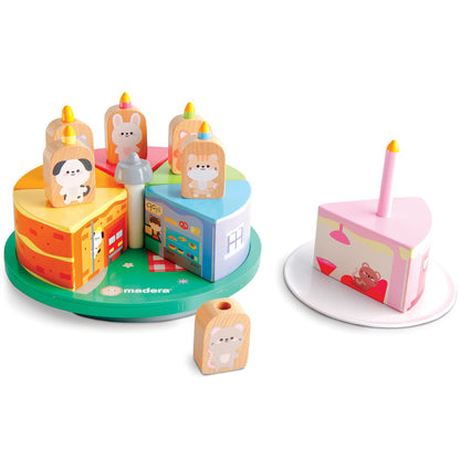 Madera Wood: Cakeville Playset - Activity Scene & Animal Figures, Ages 3+