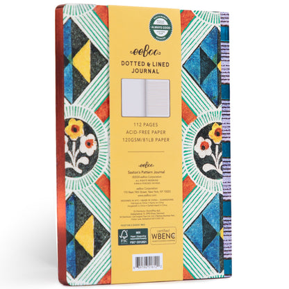 eeBoo Piece & Love: Saxton's Pattern Gilded Journal - Hardcover Adult Diary Book