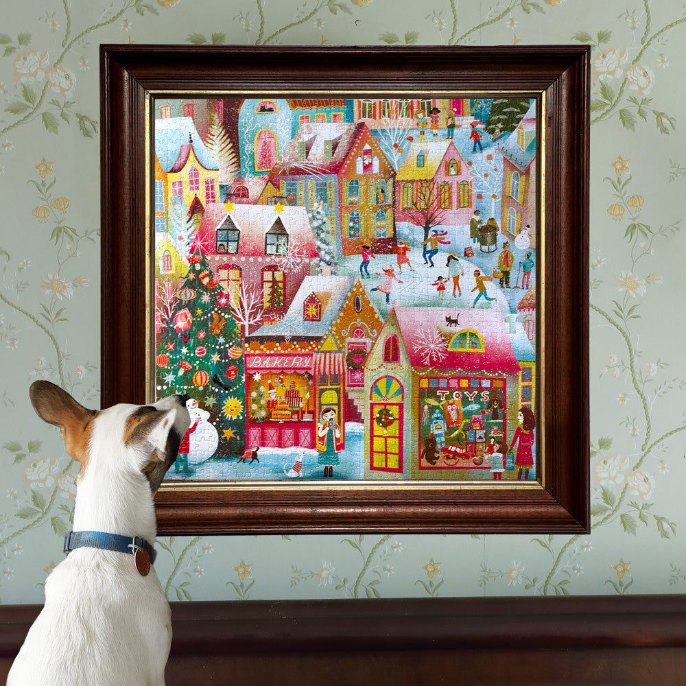 eeBoo Piece & Love: Holiday Village - 1000 Piece Puzzle