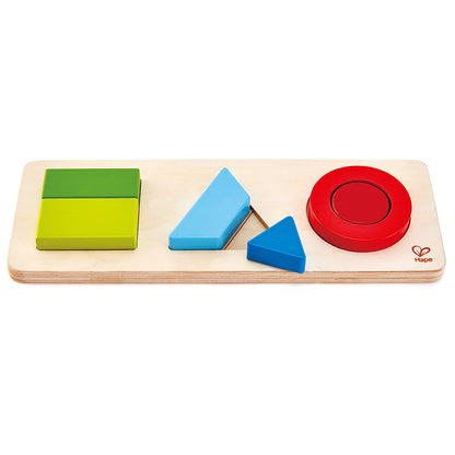 Hape: Geometry Puzzle - 7pc Wooden 2-Sided Puzzle