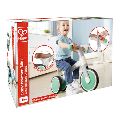 Hape: First Ride Balance Bike - Light Green - Lightweight 3 Wheeled Tricycle