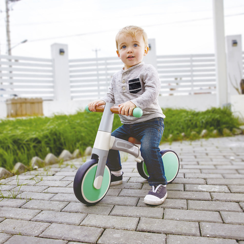 Hape: First Ride Balance Bike - Light Green - Lightweight 3 Wheeled Tricycle