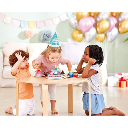 Hape: Interactive Happy Birthday Cake - 16pc Light & Sound Wooden Toy